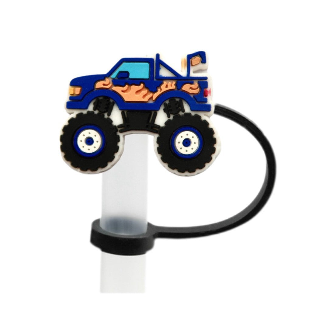 Wholesale 10pcs Off-road Racing Creative Cartoon 8/10mm Silicone Dustproof and Anti Overflow Straw Cover